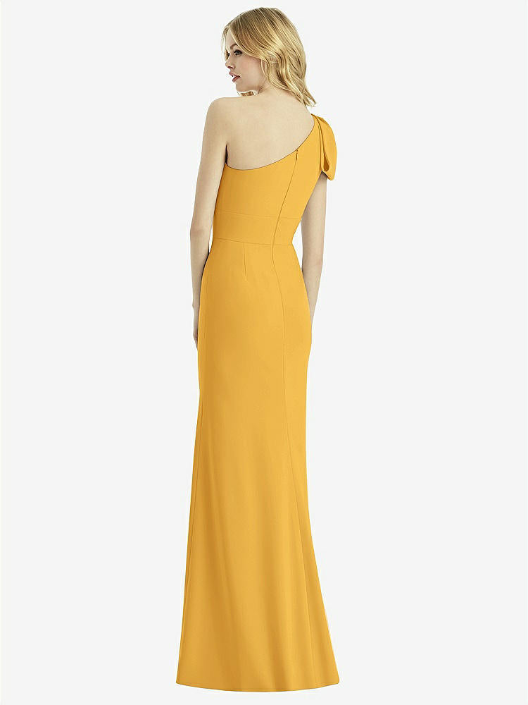 【NEW】【STYLE: 6769】弓 ワンショルダー トランペット ガウン【COLOR: NYC Yellow】【SIZE: 00-30W】