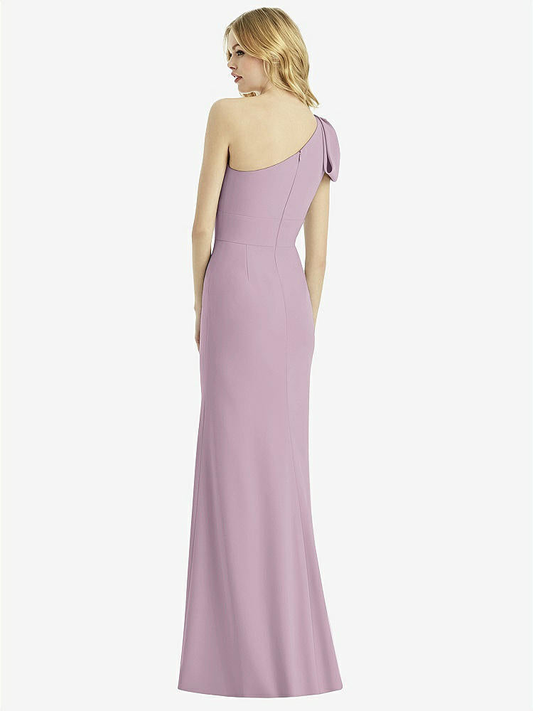 【NEW】【STYLE: 6769】弓 ワンショルダー トランペット ガウン【COLOR: Suede Rose】【SIZE: 00-30W】