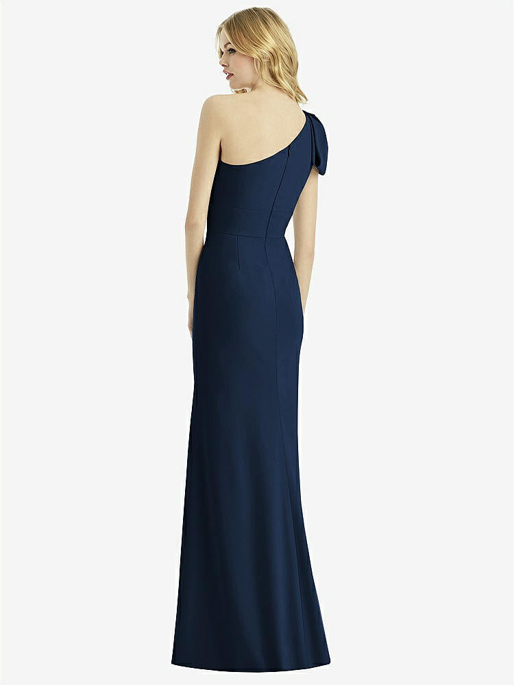 【NEW】【STYLE: 6769】弓 ワンショルダー トランペット ガウン【COLOR: Midnight Navy】【SIZE: 00-30W】