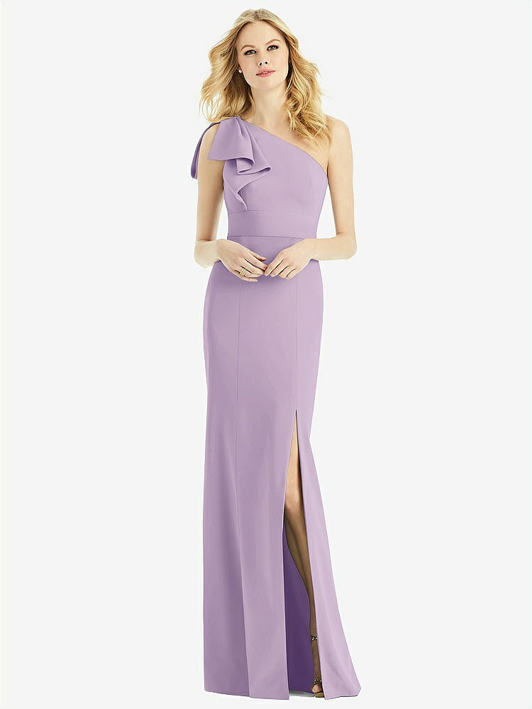 【NEW】【STYLE: 6769】弓 ワンショルダー トランペット ガウン【COLOR: Pale Purple】【SIZE: 00-30W】