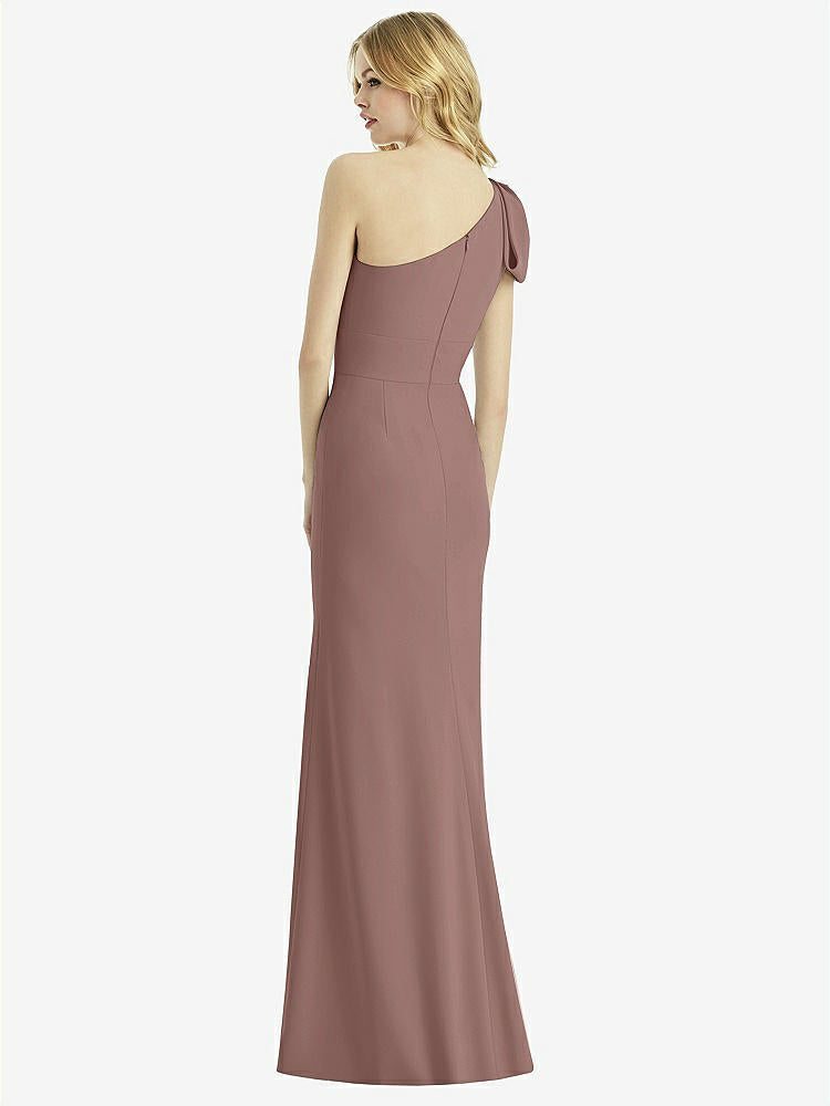 【STYLE: 6769】Bowed One-Shoulder Trumpet Gown【COLOR: Sienna】
