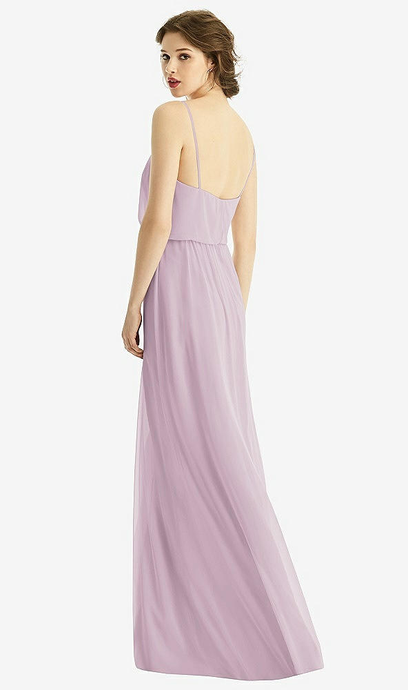 【NEW】【STYLE: 1505】Vネック ブルーソン ボディス シフォン マキシ ドレス【COLOR: Suede Rose】【SIZE: 00-30W】