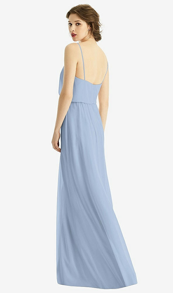 【STYLE: 1505】V-Neck Blouson Bodice Chiffon Maxi Dress【COLOR: Cloudy】