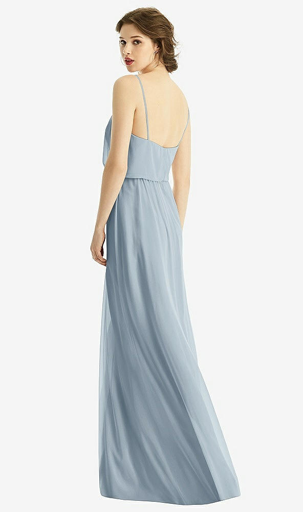 【STYLE: 1505】V-Neck Blouson Bodice Chiffon Maxi Dress【COLOR: Mist】