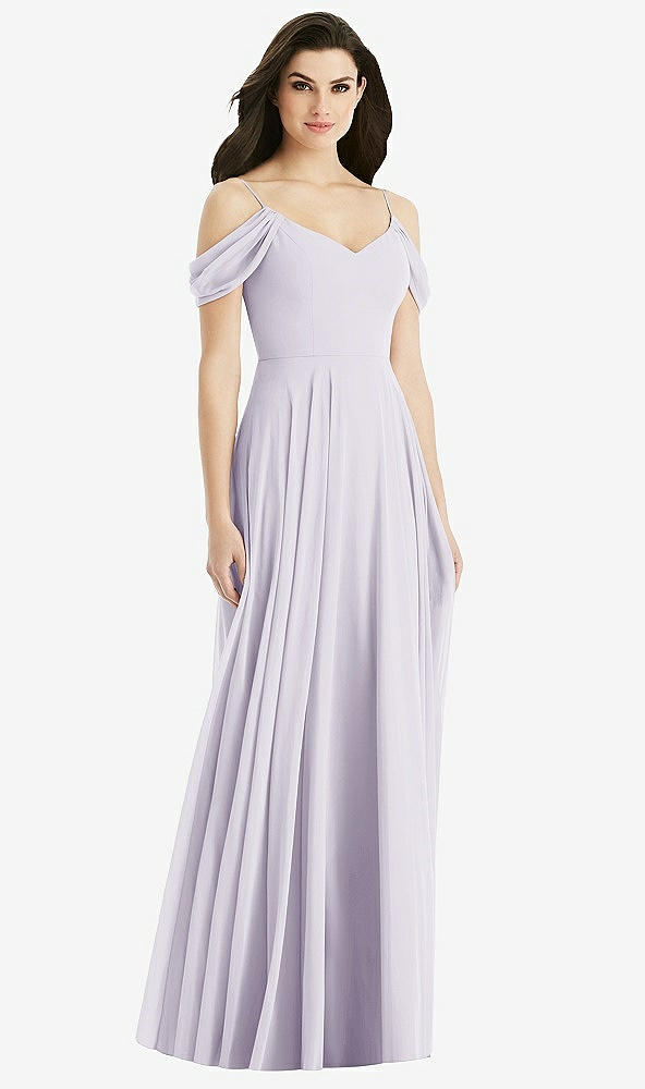 【STYLE: 4525】Off-the-Shoulder Open Cowl-Back Maxi Dress【COLOR: Moondance】