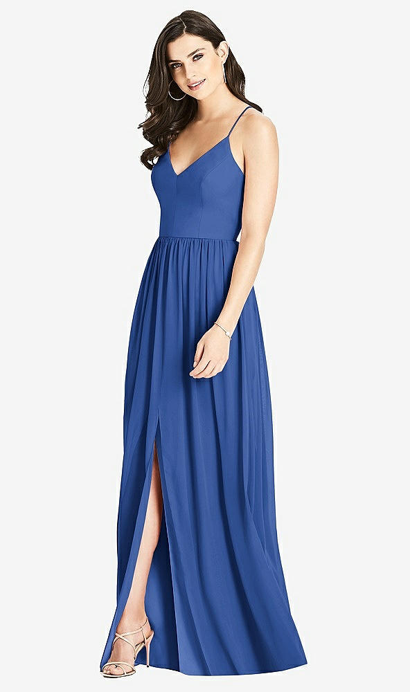 【STYLE: 3019】Criss Cross Strap Backless Maxi Dress【COLOR: Classic Blue】