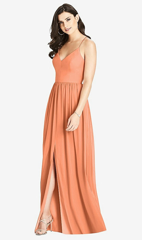 【STYLE: 3019】Criss Cross Strap Backless Maxi Dress【COLOR: Sweet Melon】