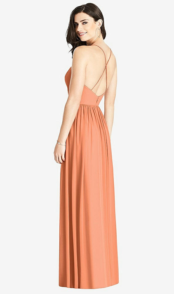 【STYLE: 3019】Criss Cross Strap Backless Maxi Dress【COLOR: Sweet Melon】