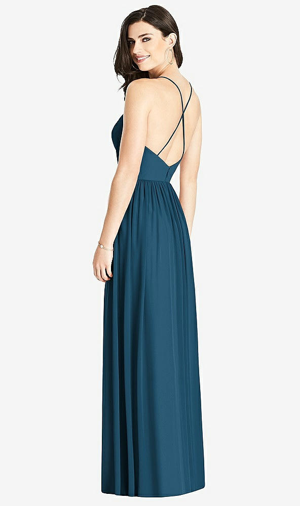 【STYLE: 3019】Criss Cross Strap Backless Maxi Dress【COLOR: Atlantic Blue】