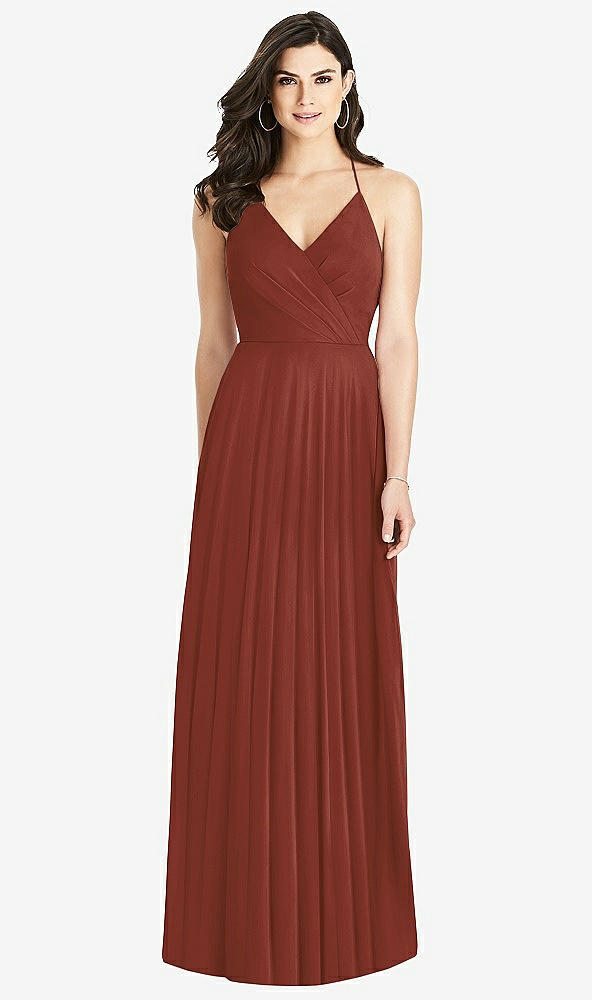 【STYLE: 3021】Ruffled Strap Cutout Wrap Maxi Dress【COLOR: Auburn Moon】