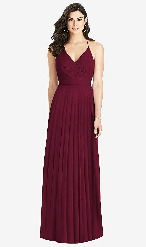 【NEW】【STYLE: 3021】フリル ストラップ カットアウト ラップ マキシ ドレス【COLOR: Cabernet】【SIZE: 00-30W】