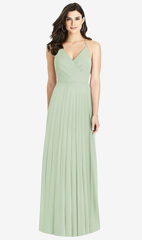 【STYLE: 3021】Ruffled Strap Cutout Wrap Maxi Dress【COLOR: Celadon】