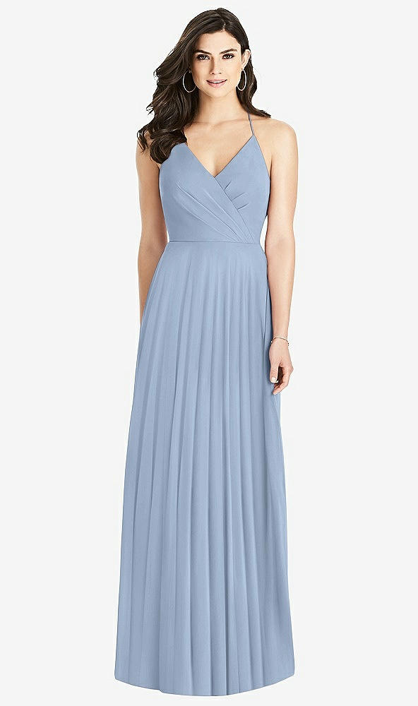 【STYLE: 3021】Ruffled Strap Cutout Wrap Maxi Dress【COLOR: Cloudy】