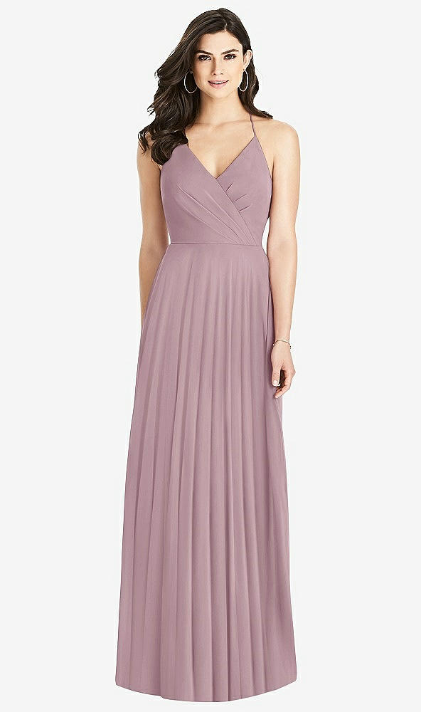 【STYLE: 3021】Ruffled Strap Cutout Wrap Maxi Dress【COLOR: Dusty Rose】