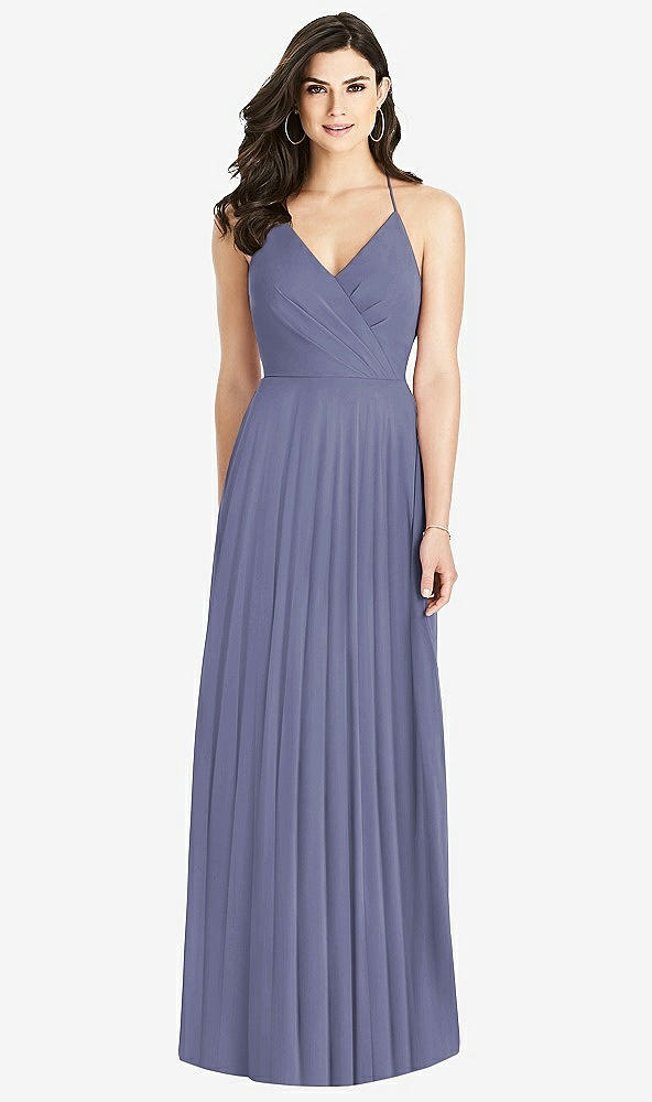 【STYLE: 3021】Ruffled Strap Cutout Wrap Maxi Dress【COLOR: French Blue】
