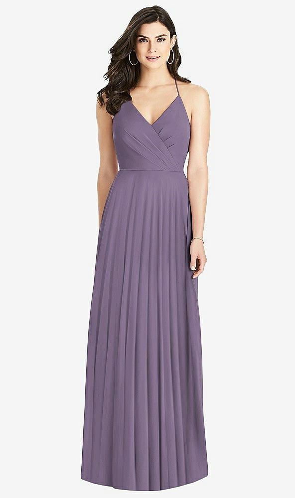 【NEW】【STYLE: 3021】フリル ストラップ カットアウト ラップ マキシ ドレス【COLOR: Lavender】【SIZE: 00-30W】