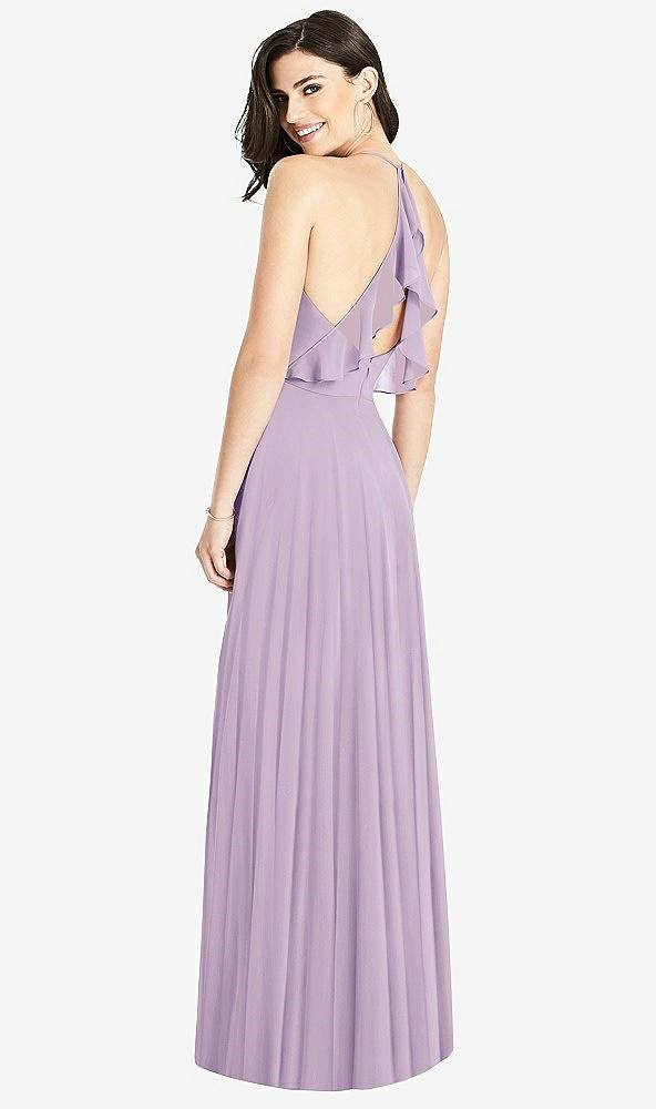 【NEW】【STYLE: 3021】フリル ストラップ カットアウト ラップ マキシ ドレス【COLOR: Pale Purple】【SIZE: 00-30W】