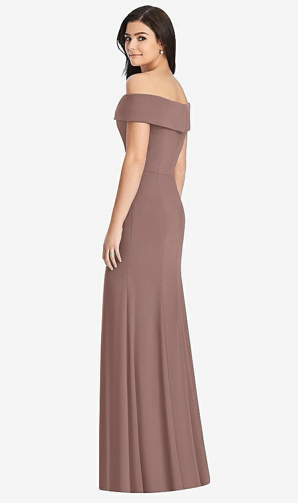 【STYLE: 3030】Cuffed Off-the-Shoulder Trumpet Gown【COLOR: Sienna】