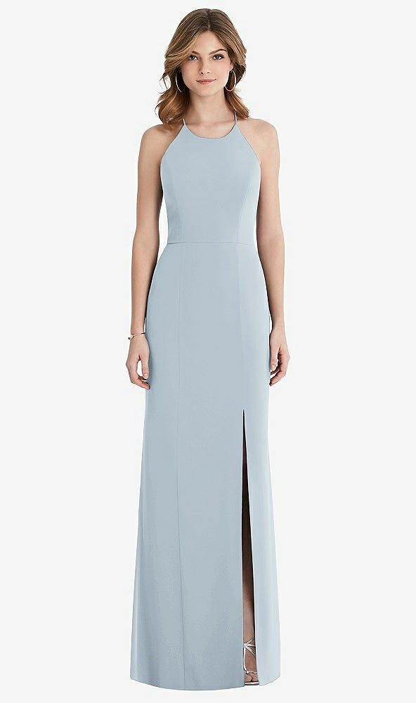 【NEW】【STYLE: 1512】クロス クロス オープンバック シフォン トランペット ガウン【COLOR: Mist】【SIZE: 00-30W】