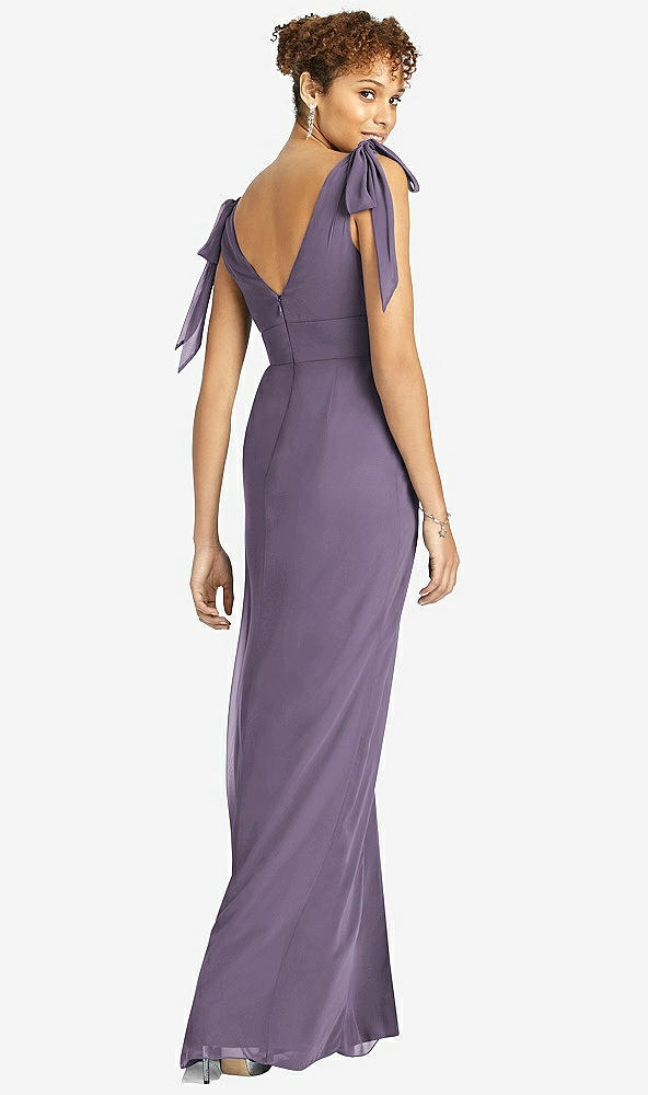 【NEW】【STYLE: 4542】弓肩 袖なし 深い Vバック 人魚 ドレス【COLOR: Lavender】【SIZE: 00-30W】