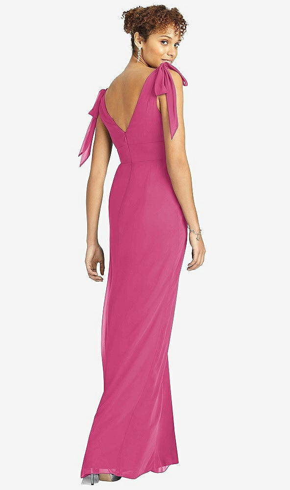 【STYLE: 4542】Bow-Shoulder Sleeveless Deep V-Back Mermaid Dress【COLOR: Tea Rose】