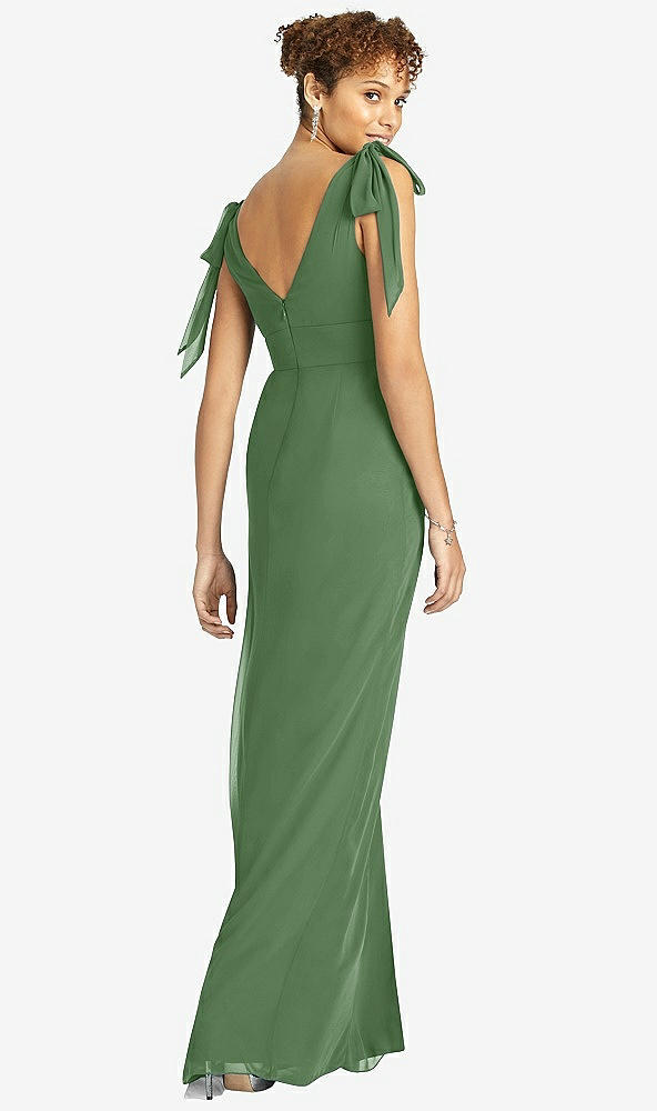 【STYLE: 4542】Bow-Shoulder Sleeveless Deep V-Back Mermaid Dress【COLOR: Vineyard Green】