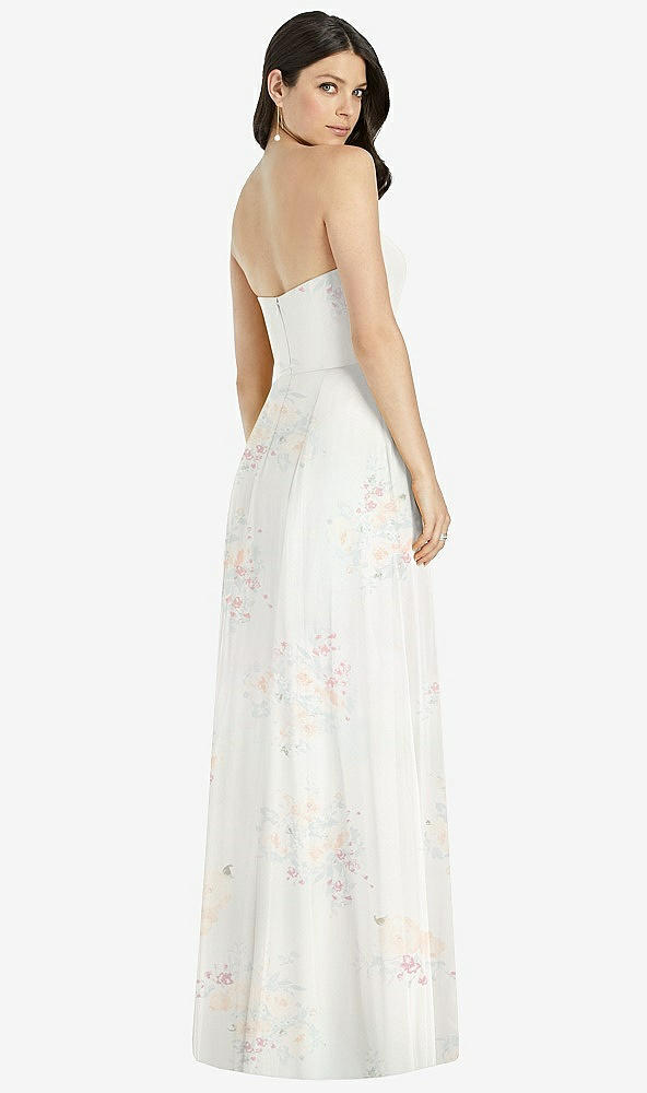 【STYLE: 3041】Strapless Notch Chiffon Maxi Dress【COLOR: Spring Fling】