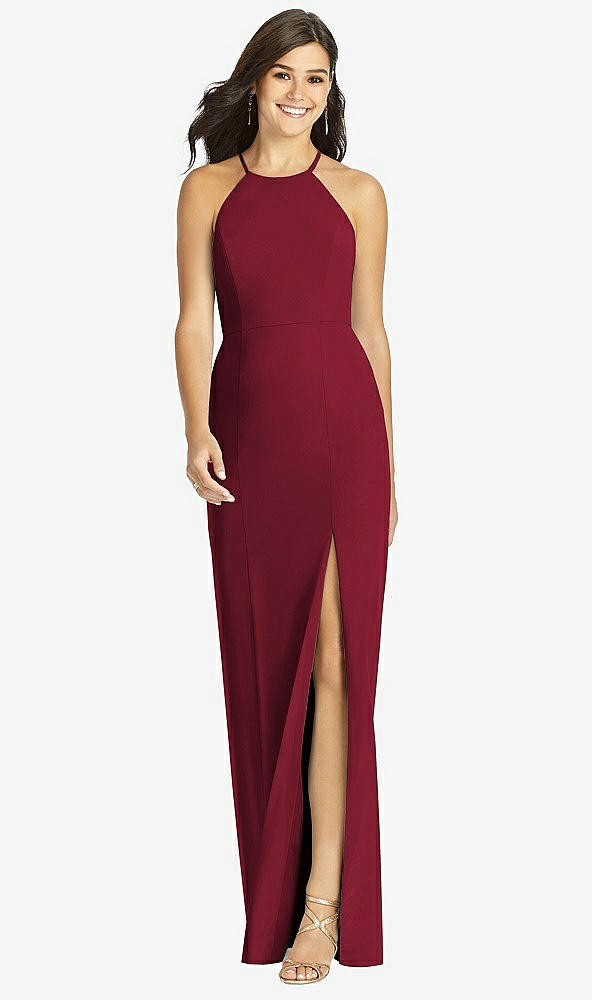 【NEW】【STYLE: TH004】サンバースト ストラップ 背面 人魚 ドレス【COLOR: Burgundy】【SIZE: 00-30W】