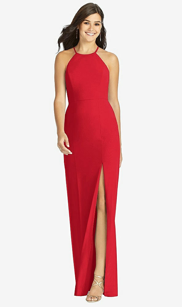 【STYLE: TH004】Sunburst Strap Back Mermaid Dress【COLOR: Parisian Red】