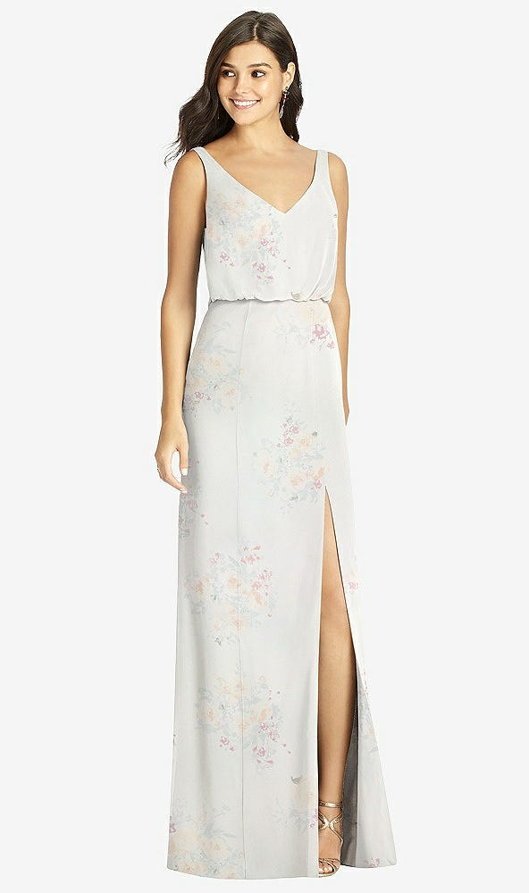 【STYLE: TH006】Blouson Bodice Mermaid Dress with Front Slit【COLOR: Spring Fling】