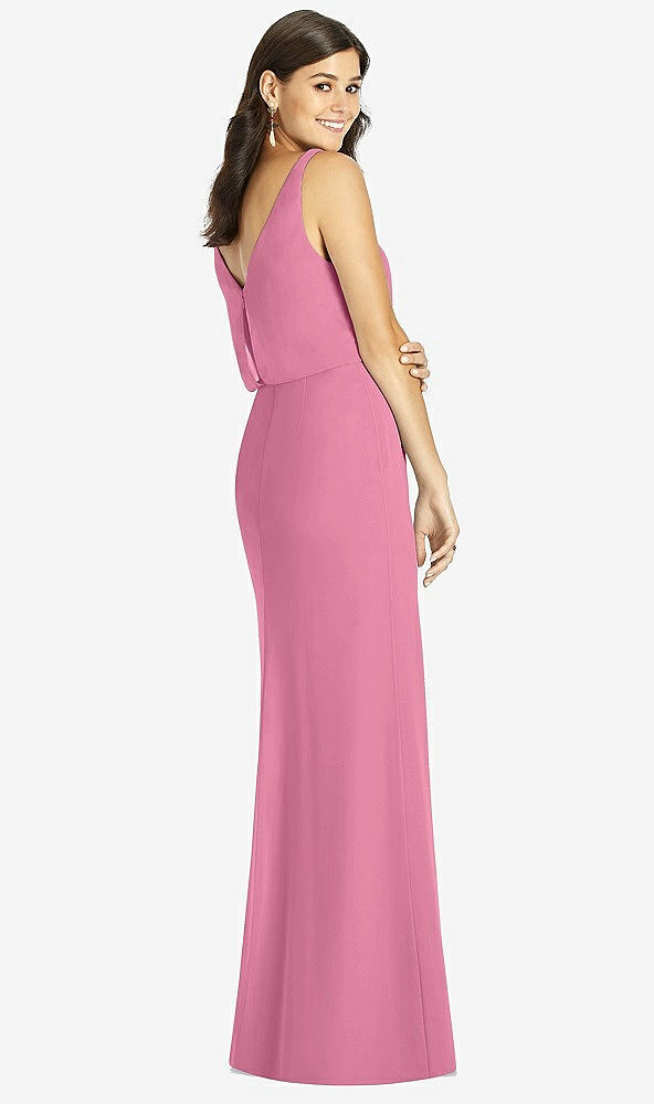 【STYLE: TH006】Blouson Bodice Mermaid Dress with Front Slit【COLOR: Orchid Pink】