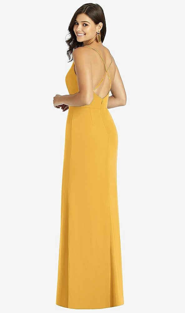 【STYLE: TH009】Criss Cross Back Mermaid Wrap Dress【COLOR: NYC Yellow】