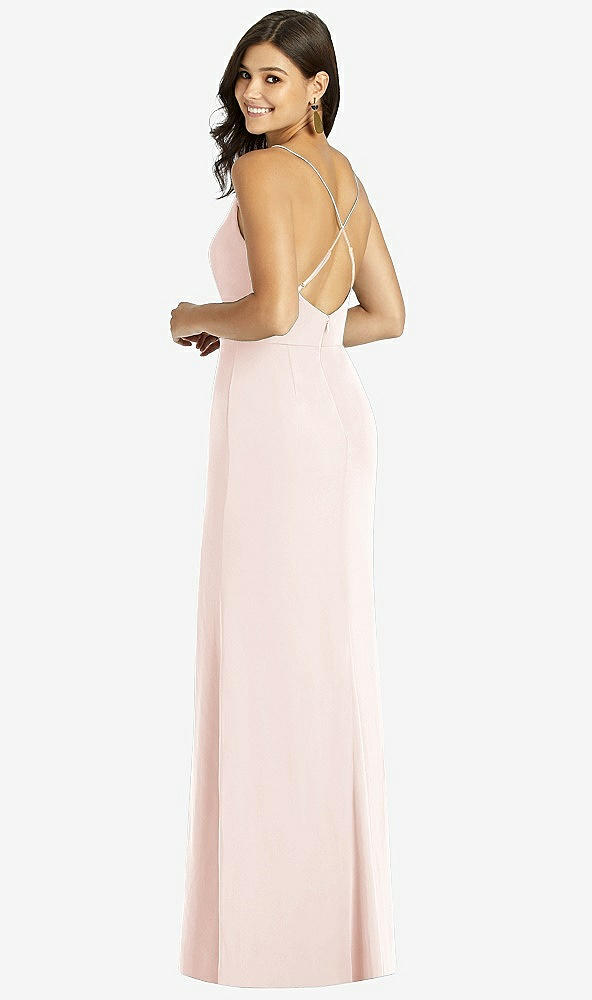 【STYLE: TH009】Criss Cross Back Mermaid Wrap Dress【COLOR: Blush】