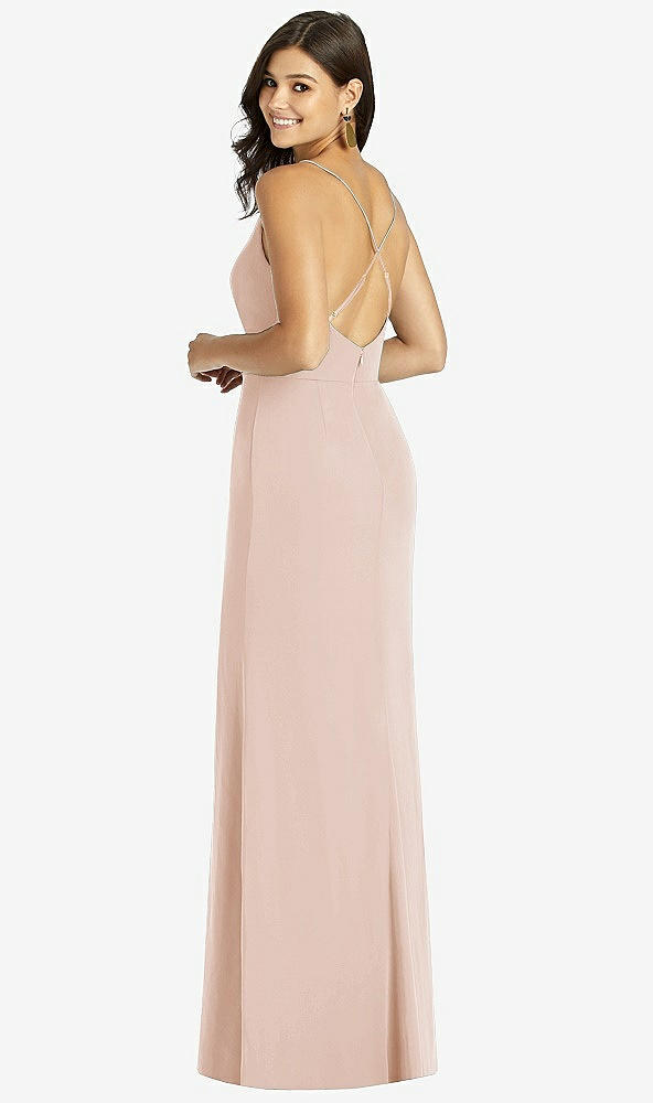 【STYLE: TH009】Criss Cross Back Mermaid Wrap Dress【COLOR: Cameo】