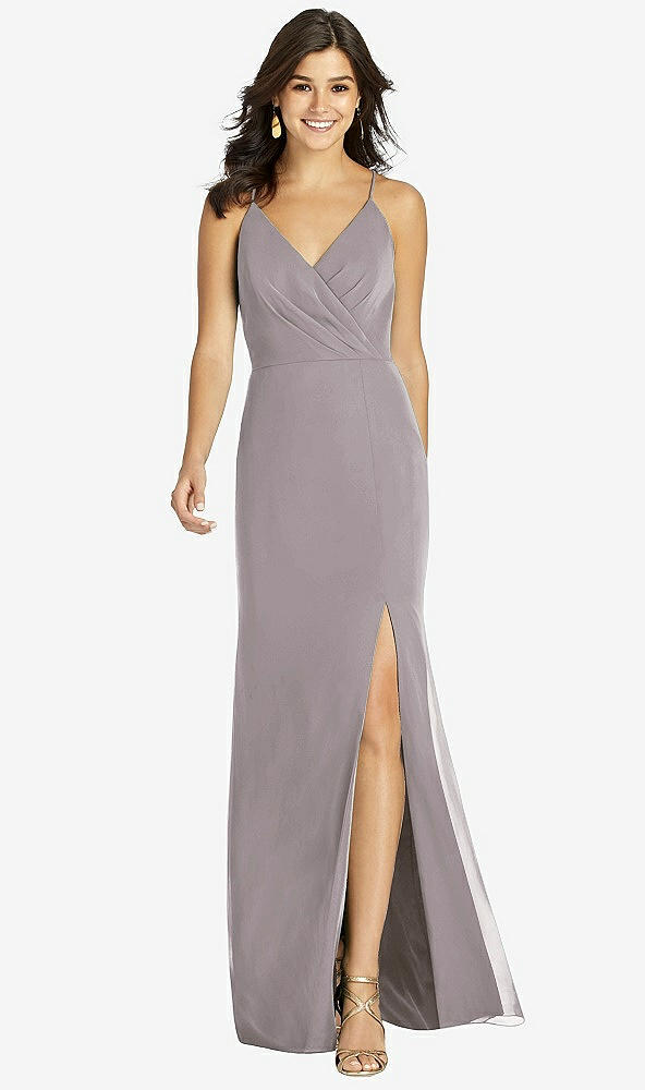 【STYLE: TH009】Criss Cross Back Mermaid Wrap Dress【COLOR: Cashmere Gray】