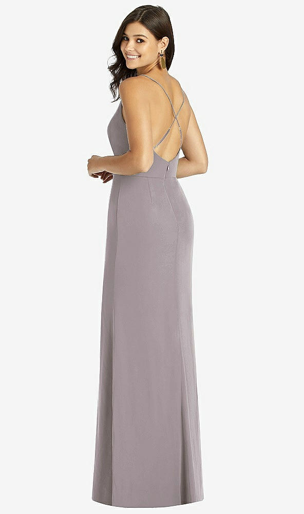 【STYLE: TH009】Criss Cross Back Mermaid Wrap Dress【COLOR: Cashmere Gray】