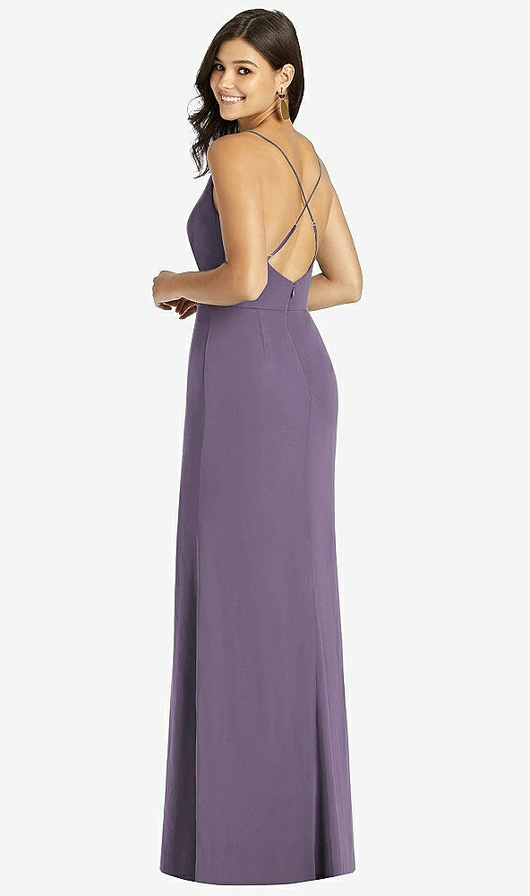 【STYLE: TH009】Criss Cross Back Mermaid Wrap Dress【COLOR: Lavender】