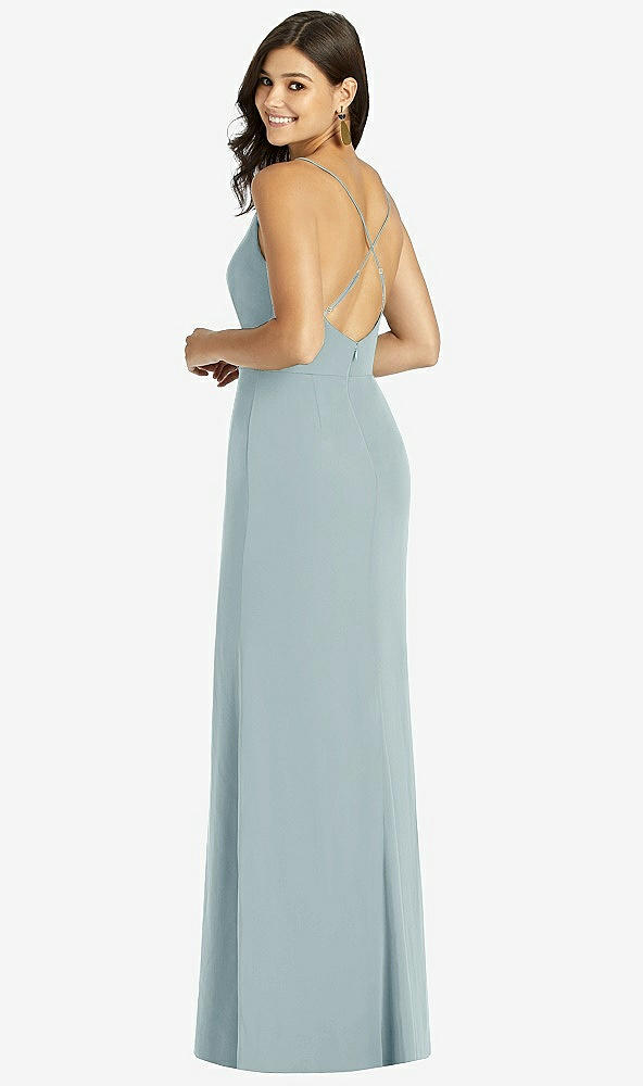 【STYLE: TH009】Criss Cross Back Mermaid Wrap Dress【COLOR: Morning Sky】
