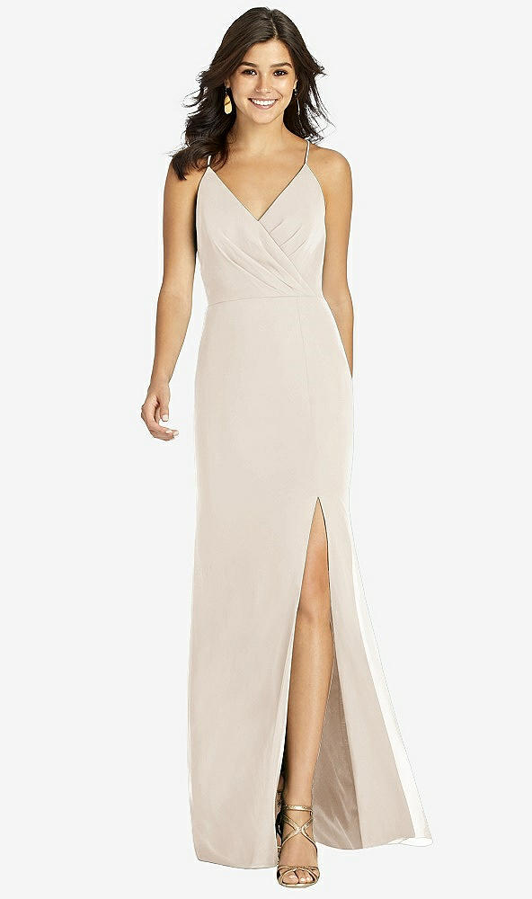 【STYLE: TH009】Criss Cross Back Mermaid Wrap Dress【COLOR: Oat】