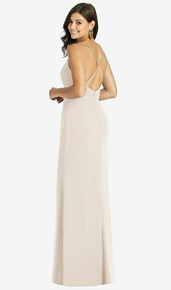 【STYLE: TH009】Criss Cross Back Mermaid Wrap Dress【COLOR: Oat】