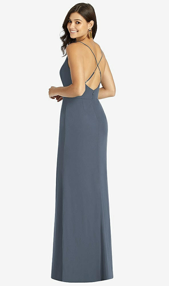 【STYLE: TH009】Criss Cross Back Mermaid Wrap Dress【COLOR: Silverstone】
