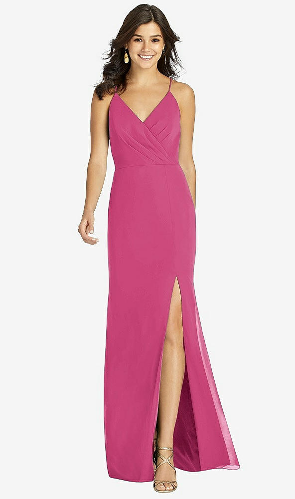 【STYLE: TH009】Criss Cross Back Mermaid Wrap Dress【COLOR: Tea Rose】