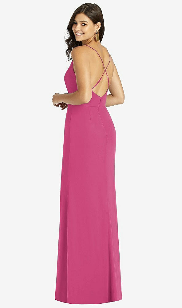 【STYLE: TH009】Criss Cross Back Mermaid Wrap Dress【COLOR: Tea Rose】