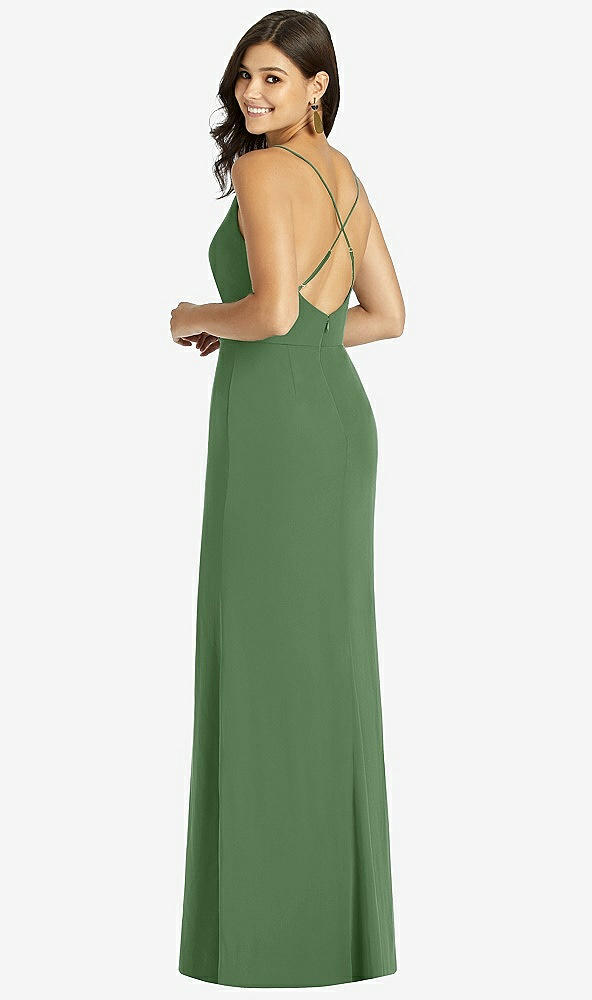 【STYLE: TH009】Criss Cross Back Mermaid Wrap Dress【COLOR: Vineyard Green】
