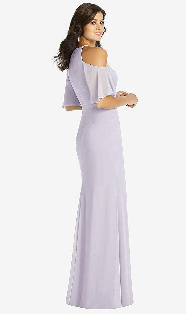 【STYLE: TH010】Ruffle Cold-Shoulder Mermaid Maxi Dress【COLOR: Moondance】