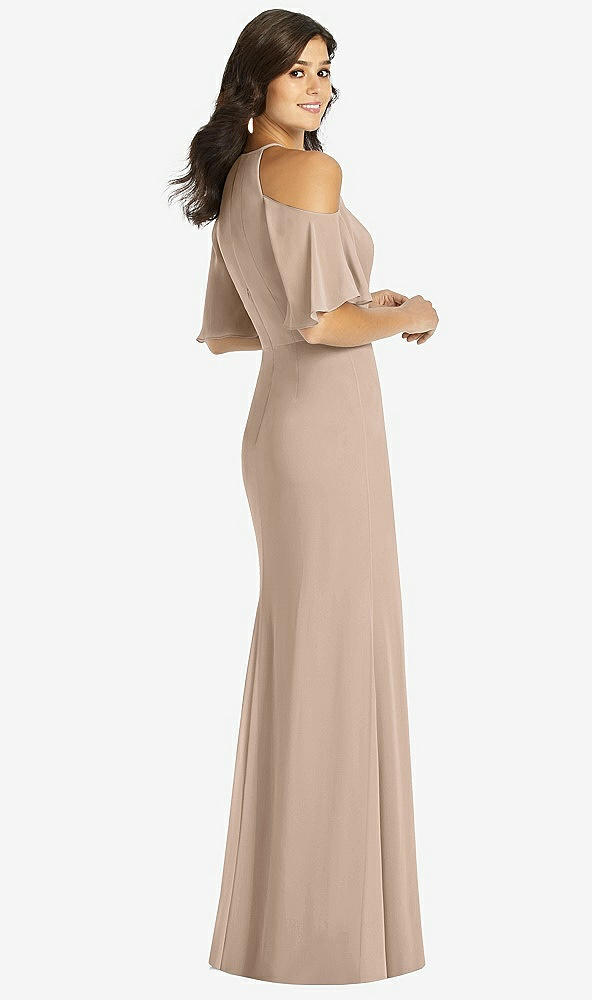 【STYLE: TH010】Ruffle Cold-Shoulder Mermaid Maxi Dress【COLOR: Topaz】