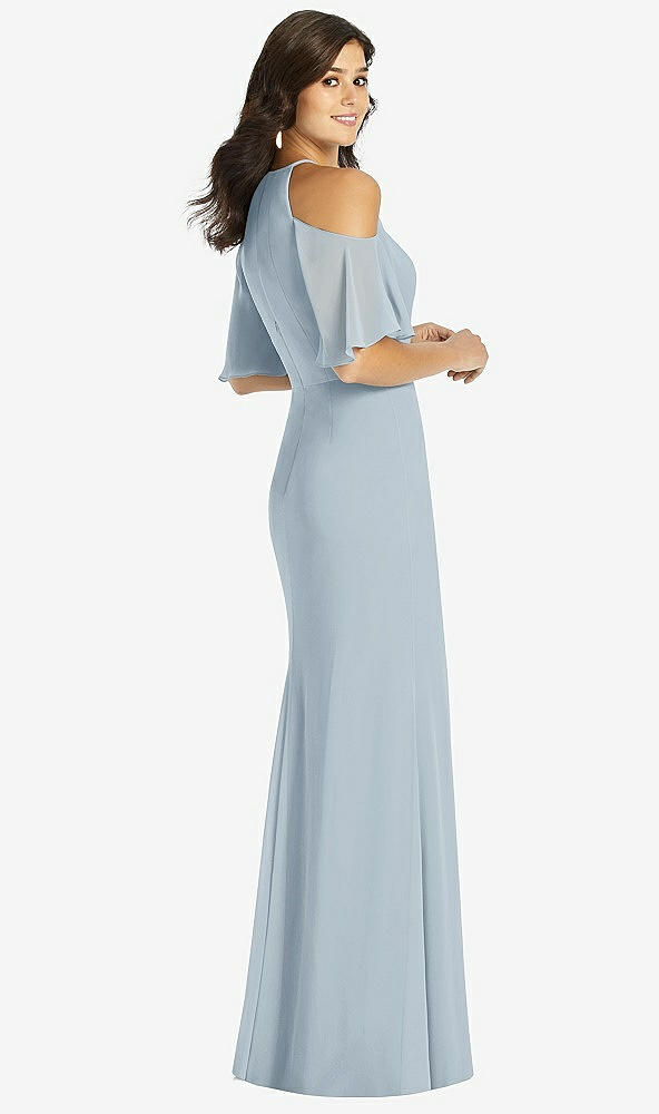 【STYLE: TH010】Ruffle Cold-Shoulder Mermaid Maxi Dress【COLOR: Mist】