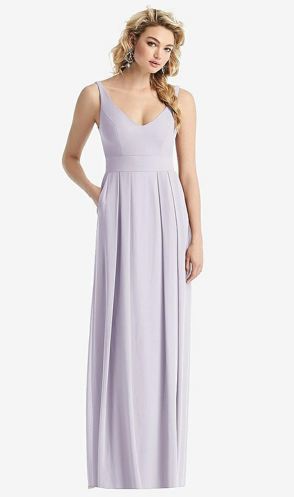 【STYLE: 1519】Sleeveless Pleated Skirt Maxi Dress with Pockets【COLOR: Moondance】