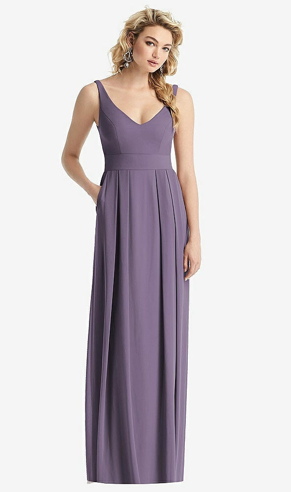 【NEW】【STYLE: 1519】ノースリーブ プリーツ スカート マキシ ドレス ポケット付き【COLOR: Lavender】【SIZE: 00-30W】