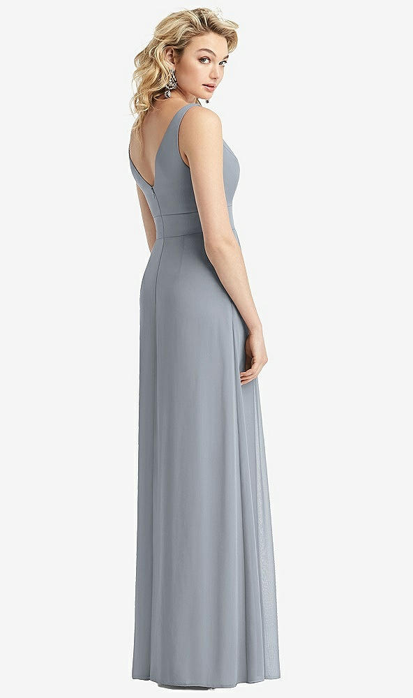 【STYLE: 1519】Sleeveless Pleated Skirt Maxi Dress with Pockets【COLOR: Platinum】